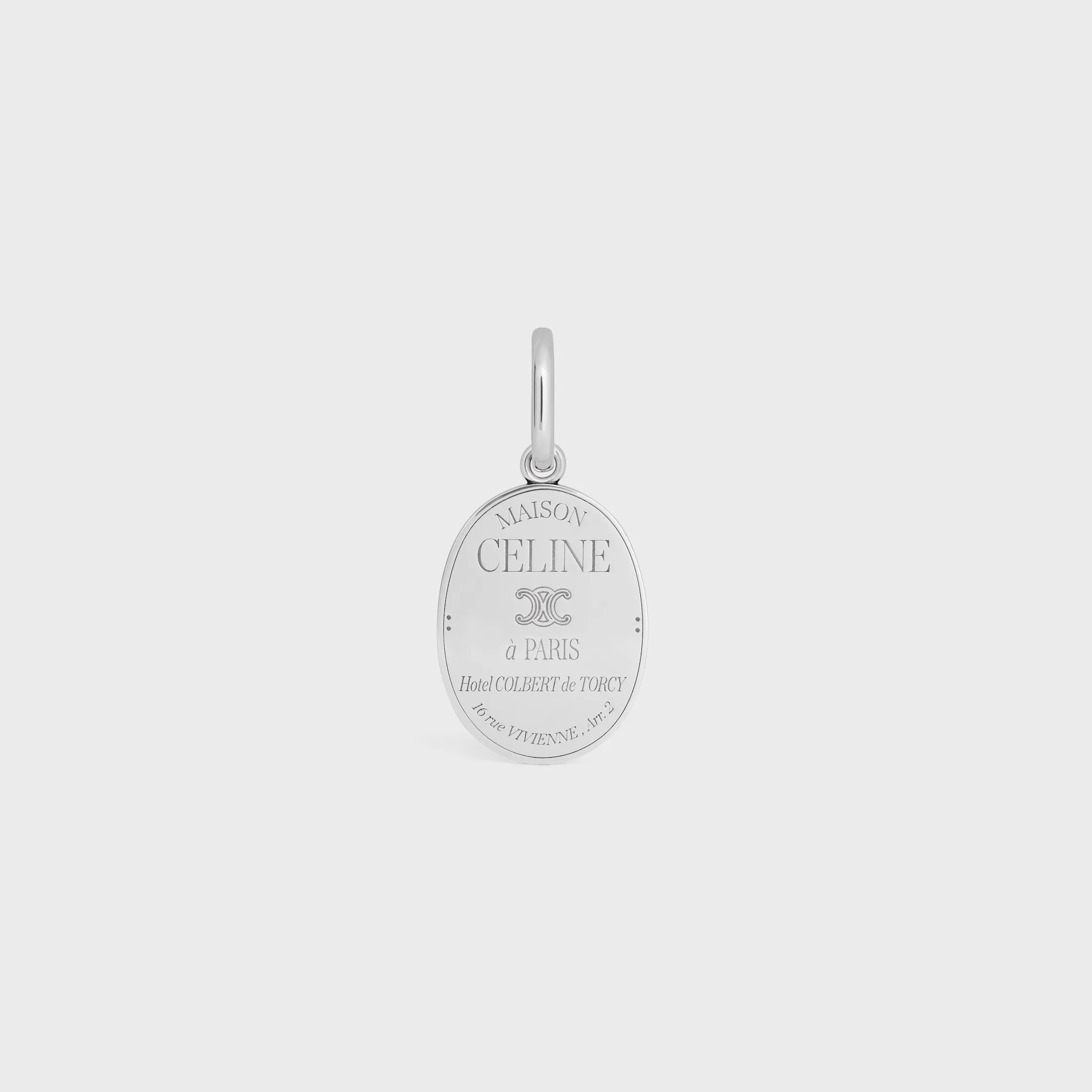 CHARMS MAISON CELINE MEDAL IN BRASS WITH RHODIUM FINISH