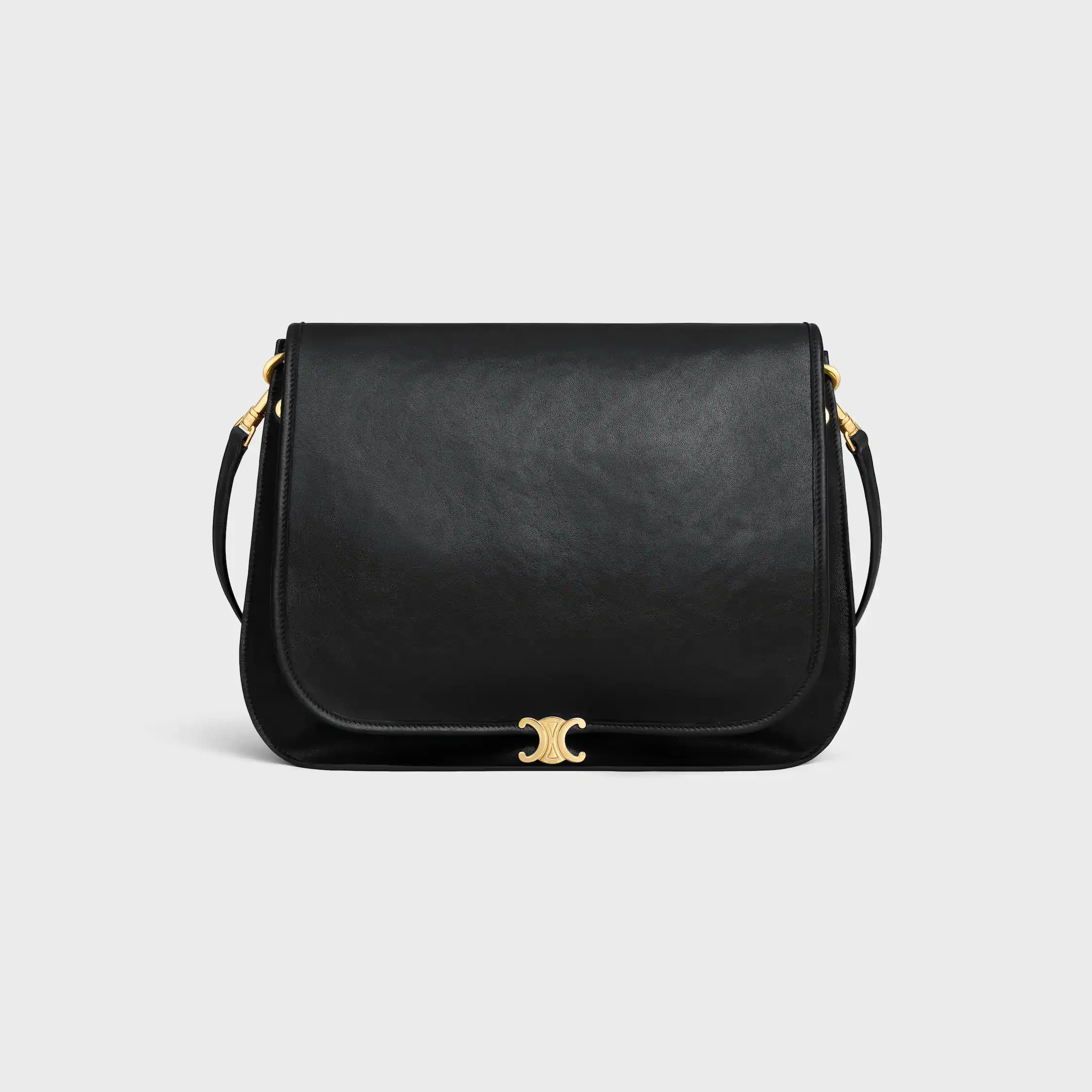 SOFT TRIOMPHE BESACE IN SUPPLE SHINY LAMBSKIN